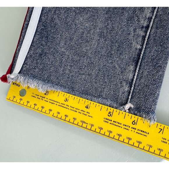 One Teaspoon Ankle Jeans Womens 29X28 High Waist Baggy Distressed Striped - Picture 13 of 13